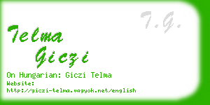 telma giczi business card